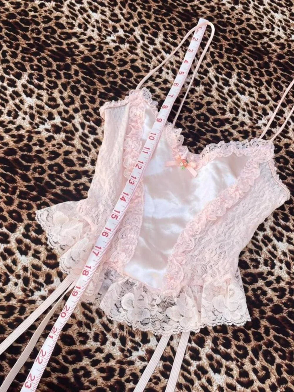 60s baby pink lingerie cami - Picture 3 of 7